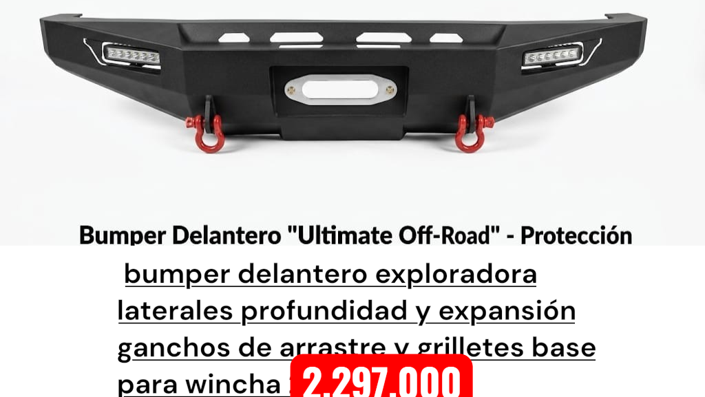 BUMPER DELANTERO UTILITARIO SUZUKI SJ O CHEVROLET SAMURAI